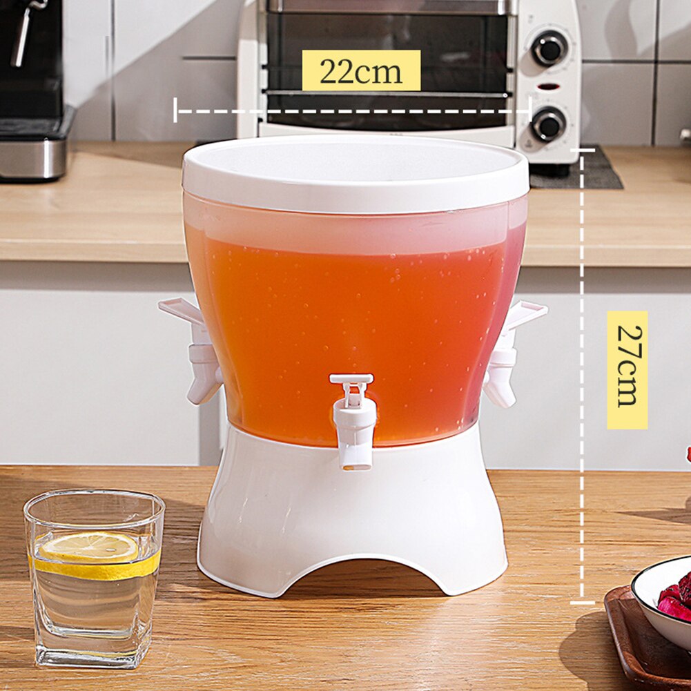 Jug With Tap Cold Water Container Bottle Lemonade Dispenser Leakproof Plastic Beverage Cold Kettle Fruit Teapot with Spigot: G