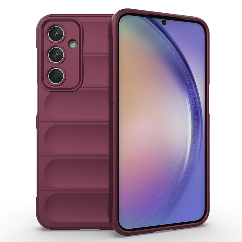 Case For Samsung Galaxy M35 M15 M55 5G Back Cover Phone Case Soft Silicone Anti-fall Shockproof Funda Coque Cases: aluminum / Dark purple