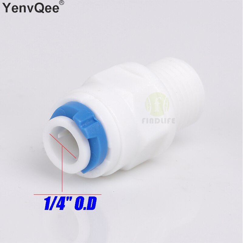 Vannfilter deler 5 stk 1/4 tommer od tube  * 1/4 " npt bsp hanngjenger rørkobling for ro vannrensersystem