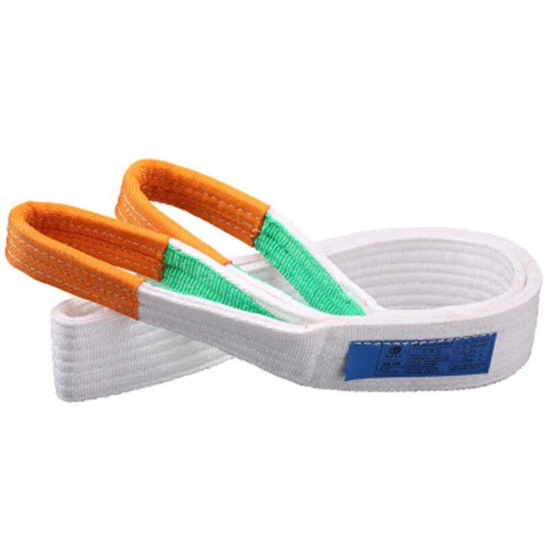 Lifting Belt 2T Flat Lifting Webbing Sling Industrial High Strength Cargo Hoisting Belt Webbing Tape Belt Sling Fabric Strap
