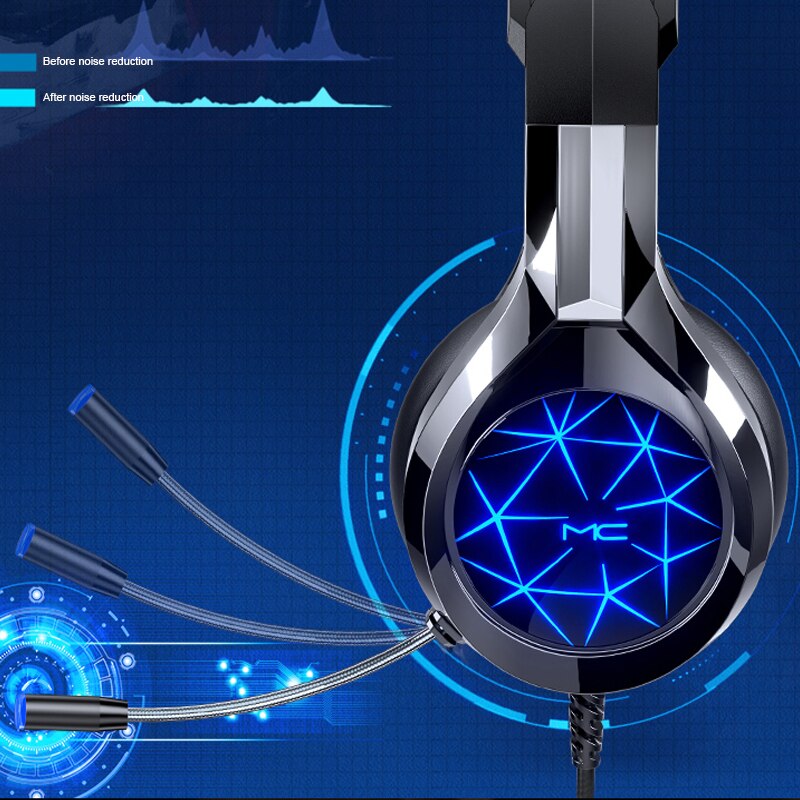 Gamingowy zestaw słuchawkowy gracze słuchawki z mikrofonem zestaw słuchawkowy dla graczy na PC 7.1 USB Surround Stereo dla graczy XBox One PS4 PC Laptop