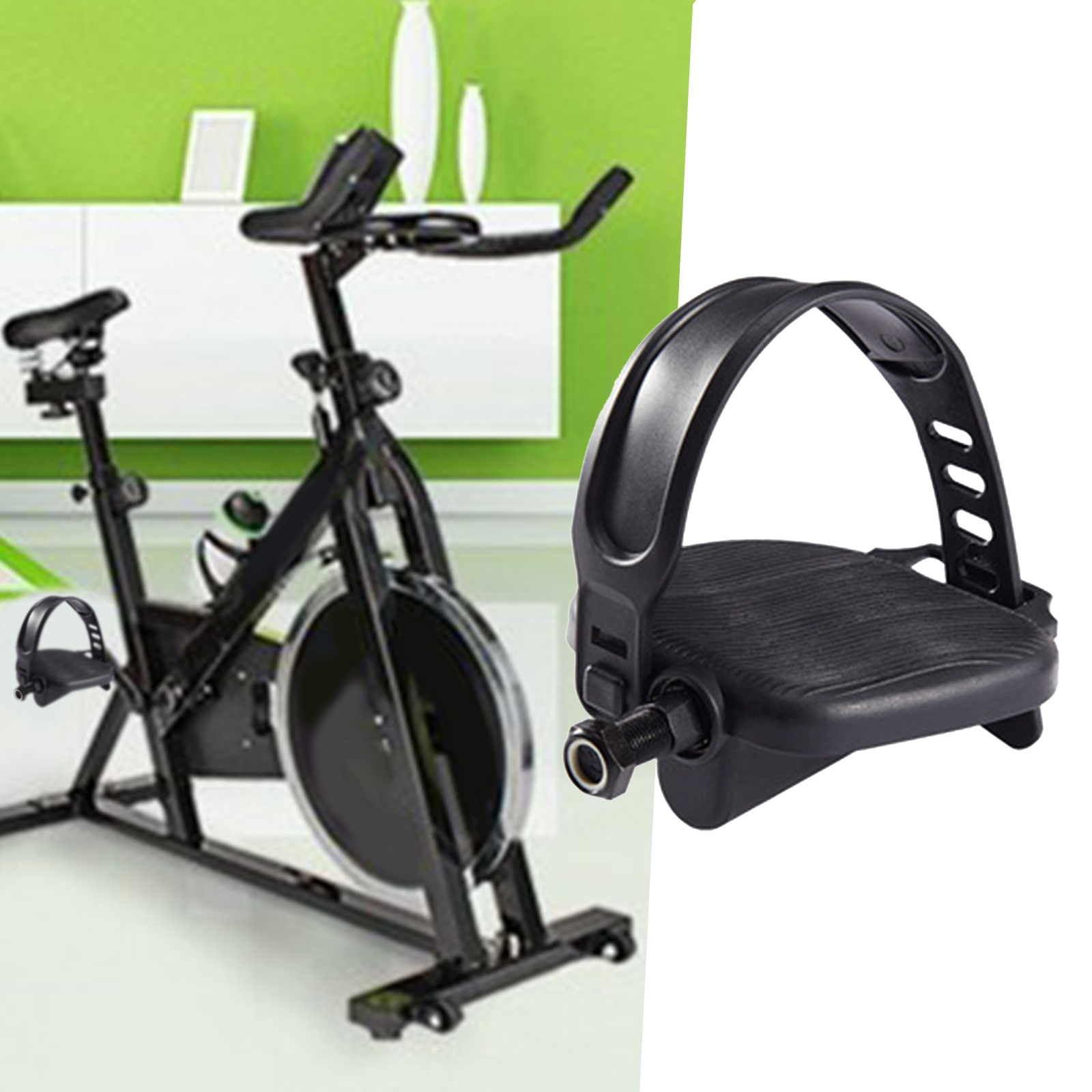 1 paar hometrainer pedalen met verstelbare riemen fiets indoor stationaire hometrainer pedaal fitnessapparatuur accessoires