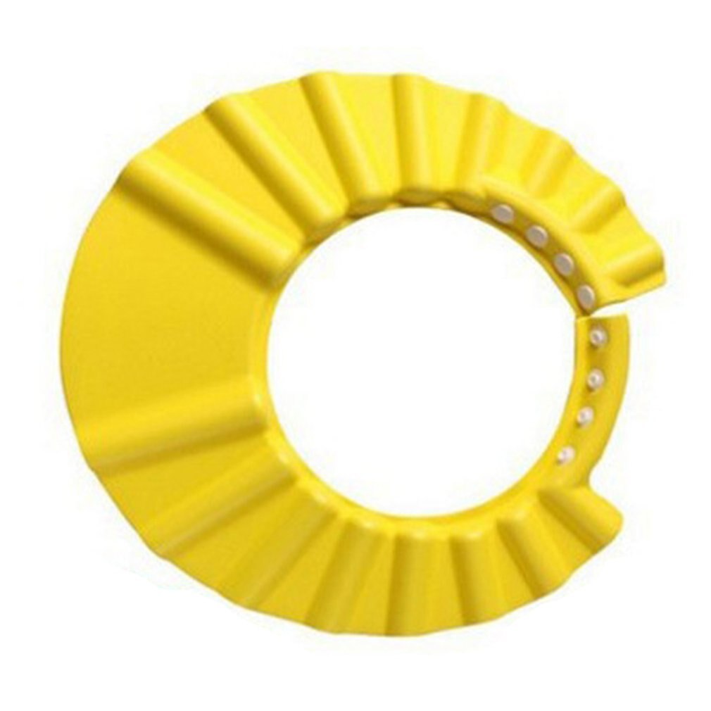 Verstelbare Baby Shower Cap Baby Kids Kinderen Bad Shampoo Shield Hat Hairwash Hittebestendigheid Waterdicht: Geel