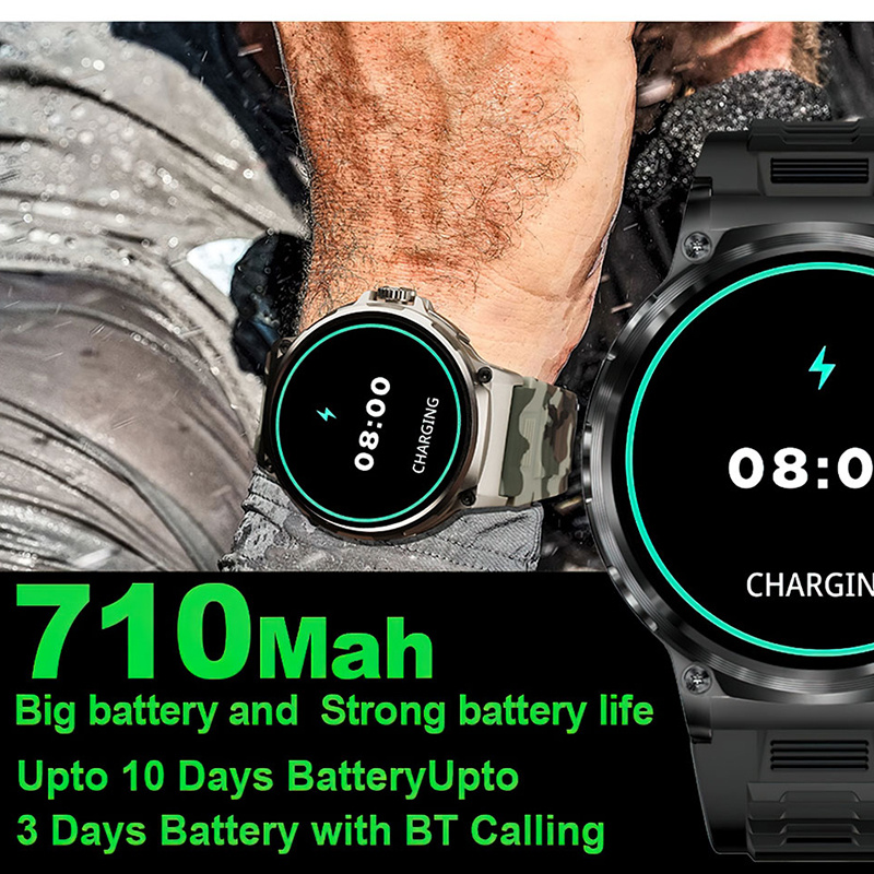 Nowy 1.85 ultra HD Bluetooth połączenie sprytny zegarek mężczyźni sport zdatność tor pulsometr 710mAh Smartwatch dla Huawei Xiaomi
