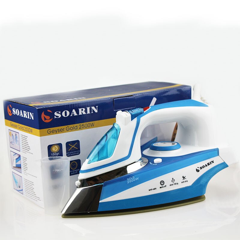 2500W Iron Steam Portable Flat Iron 4 Gears Wire Iron Smooth Baseplate Plancha De Vapor Para La Ropa Steam Iron for Clothes