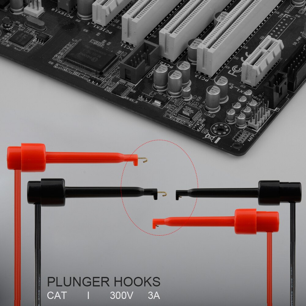 Mestek 8 styks universelle probe-testledninger pin til digital multimeterklemme multimeter testledningskabelsæt+alligatorklemme