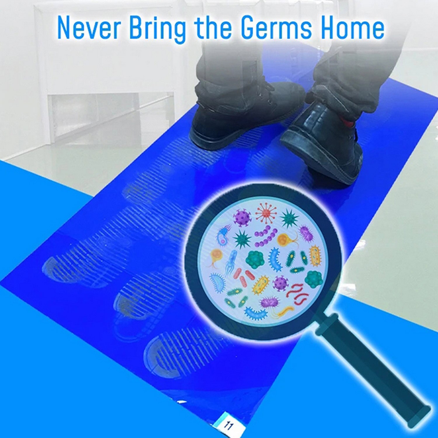 30 Sheets Sticky Mats Removable Disposable Anti Dust Static Sticky Adhesive Floor Mats Dirt Remover Pads for Home Hotel 45x60cm