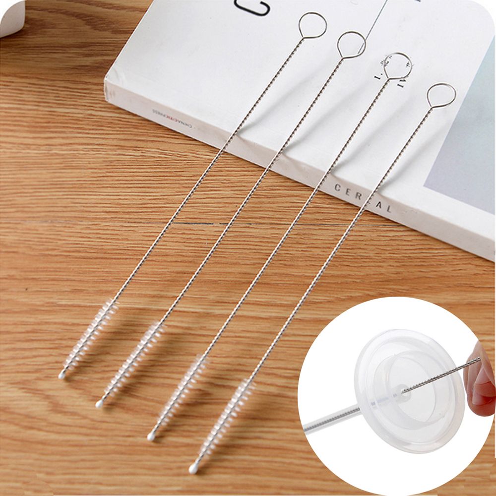 10Pcs Roestvrij Stro Cleaner Borstels Gereedschap Glazen Buis Drinken Pijp Cleaner Stro Flessenborstel Haar Zuigkracht Aquarium