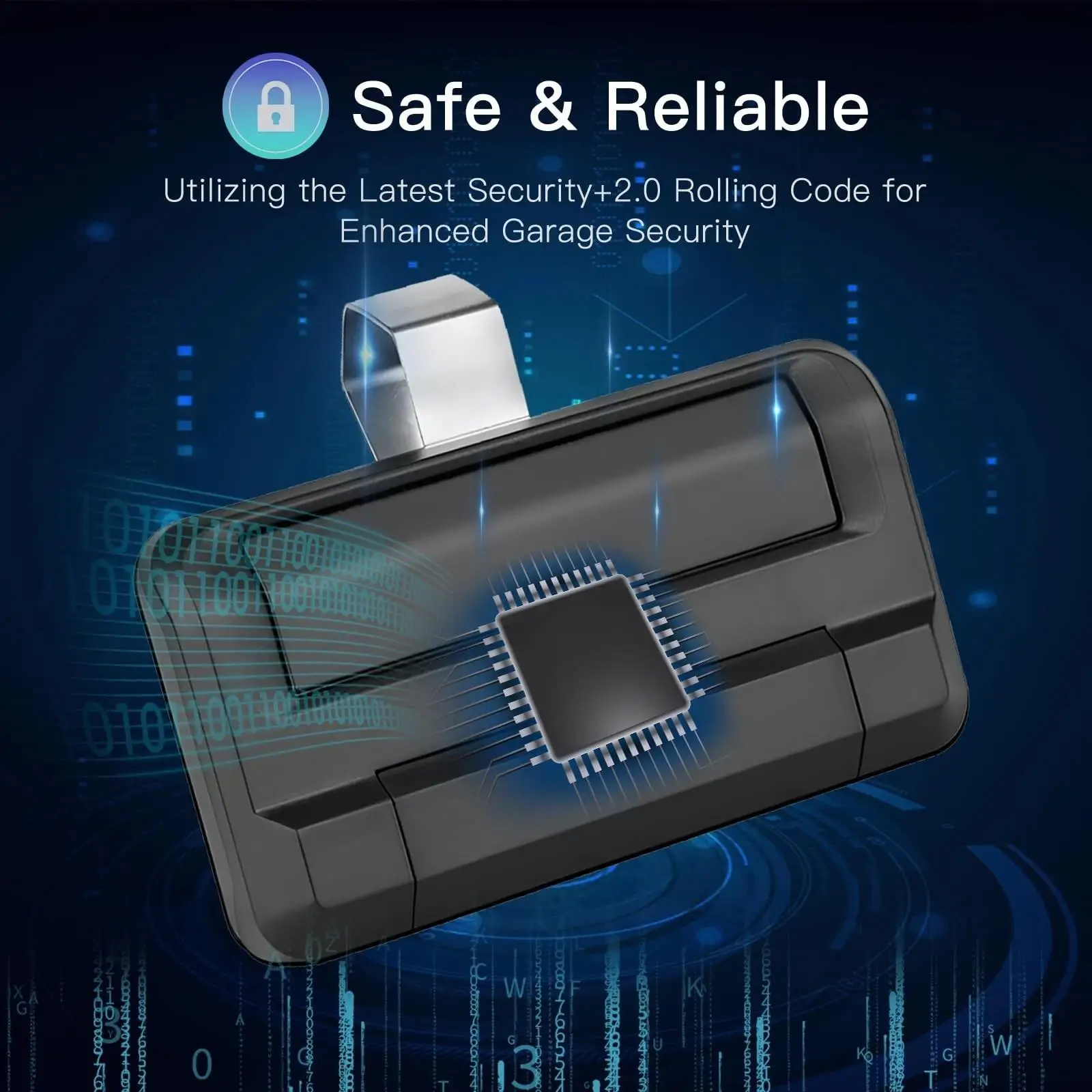 Garage Door Opener Remote Control 2PCS Compatible with 811LMX 811LM Learn Button with Visor Clip