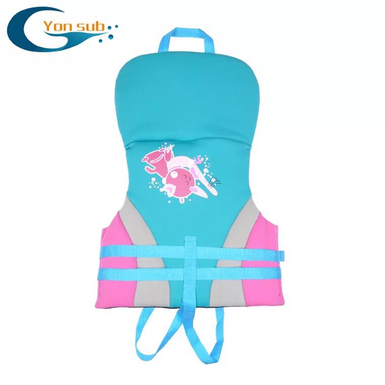 Foam Neopreen Carton Reddingsvest Voor Kinderen Professionele Kinderen Snorkel & Zwemmen Drijfvermogen Vest Dik En Warm Blauw