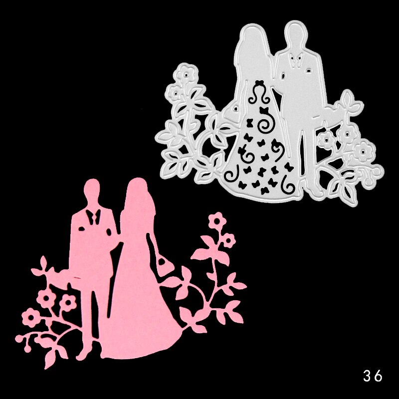 DIY Romantic Wedding Decoration cutting dies stencils embossing card for scrapbooking card album decorative metal crafts.
