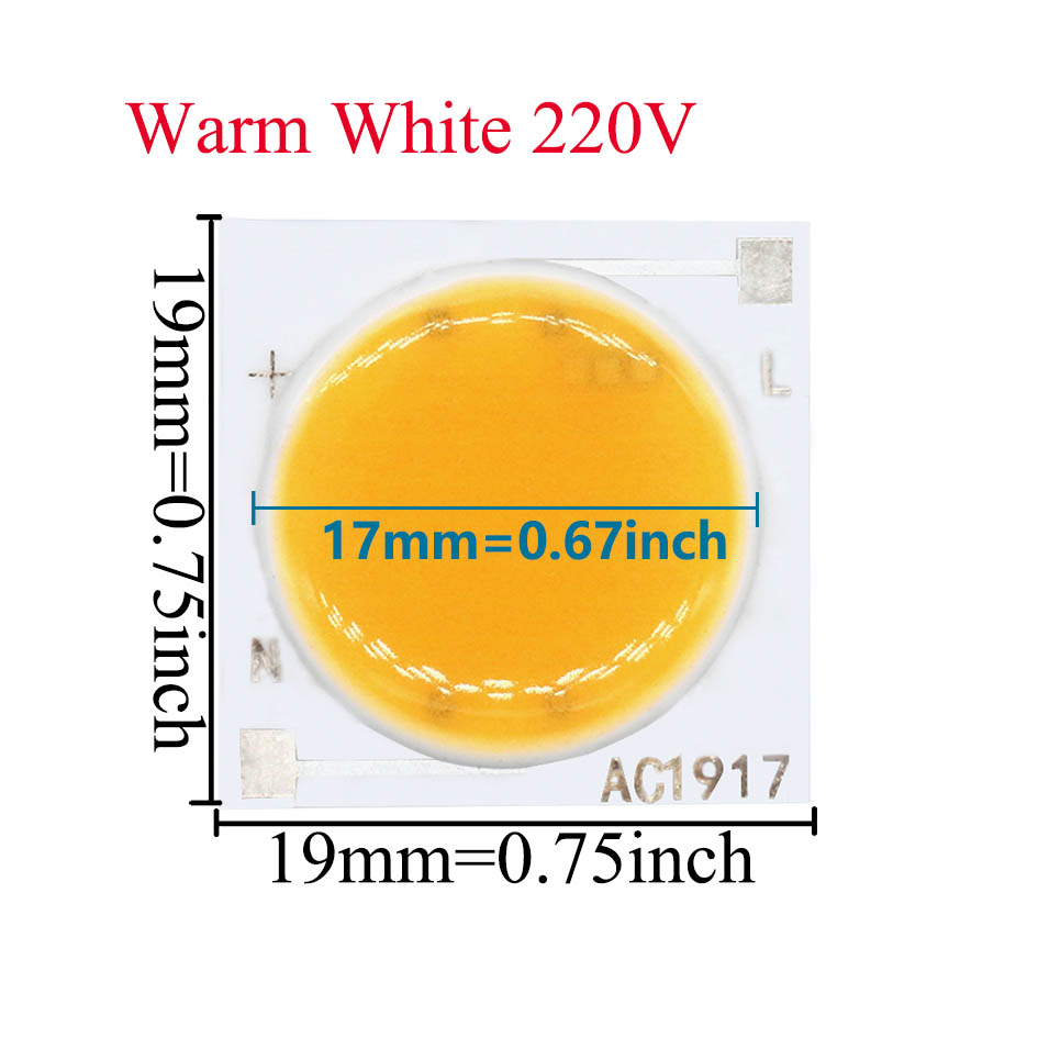 10PCS 220V 50W 20W 30W 15W 12W LED Ceramic chip COB Bulb led Led for flashlight spotlights chip led Bulb diode lamp white: Warm white / 30W 10PCS
