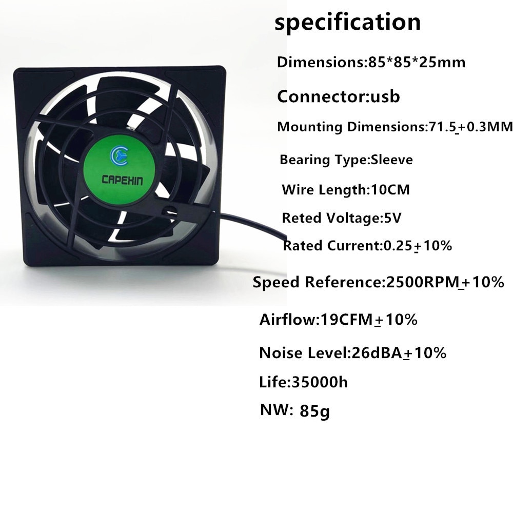 Newest USB fan chassis router set-top TV box cooling fan turbine blower radiator Cooler fans Heat Radiator