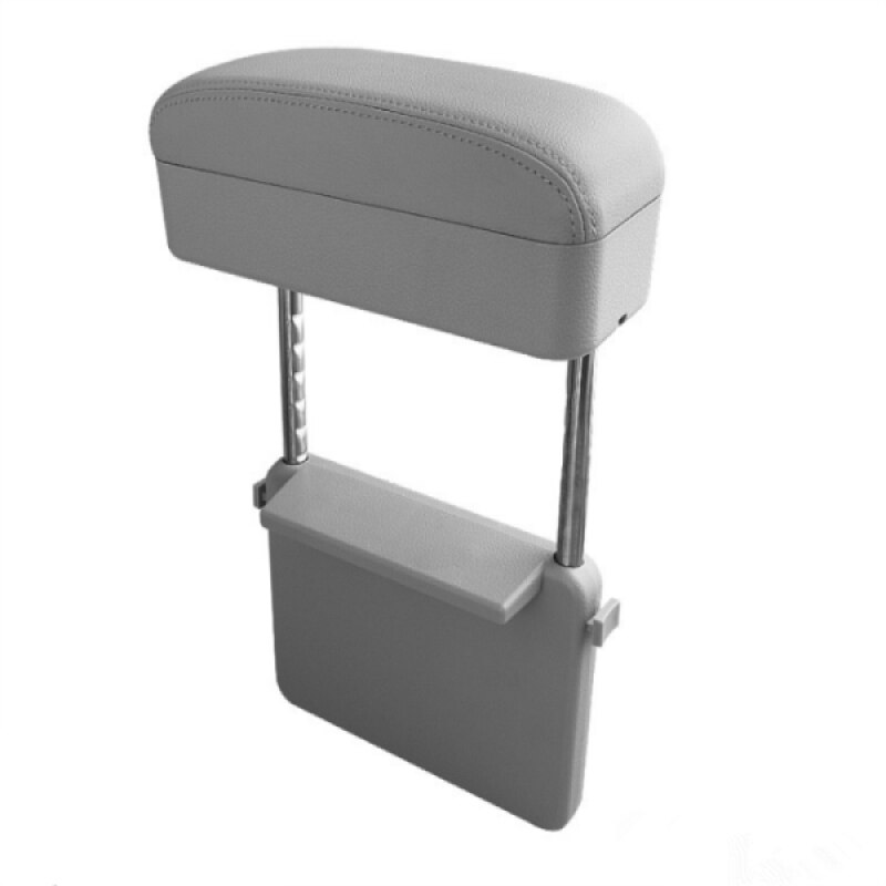 Boîte d'accoudoir de voiture universelle Support de coude Console centrale de voiture réglable repose-bras: gray