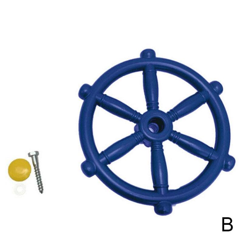 Accessori per altalena volante in plastica piccolo asilo volante barca divertimento giocattolo attrezzatura ruota C2O1: blue 