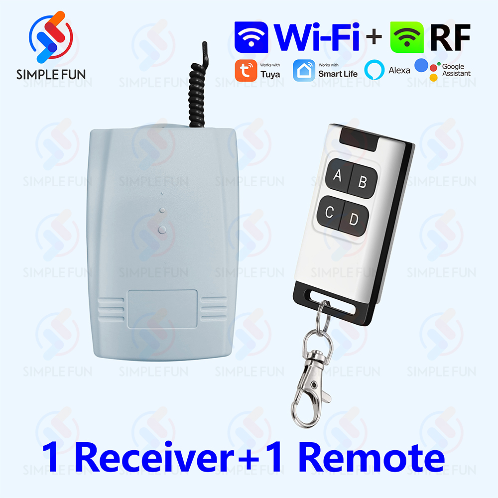WiFi RF Garage Gate Sliding Door Opener Tuya DIY Smart Switch dla BFT FAAC itp. 433Mhz Remote Control Switch 12V 24V Relay Module: Beżowy