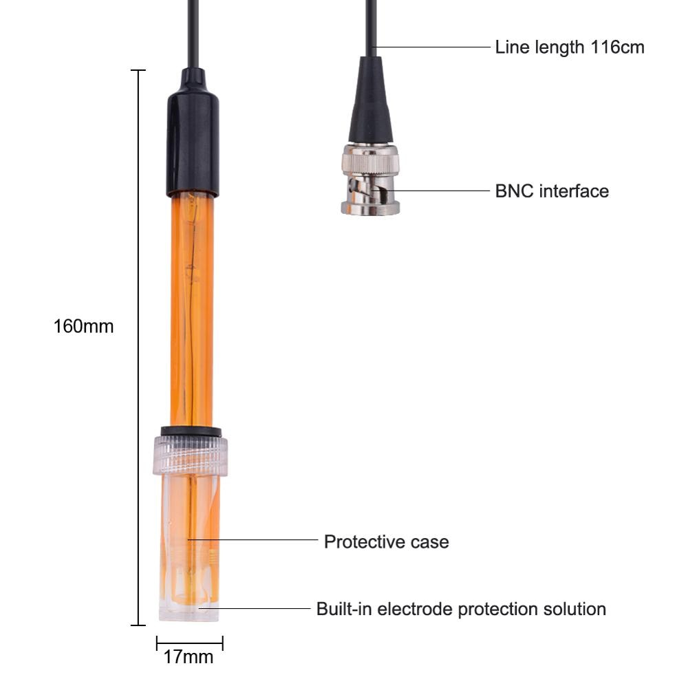 Yieryi-Prueba de sonda de electrodos ORP para acuario, electrodo de laboratorio hidropónico que mide el potencial Redox, conector BNC Q9