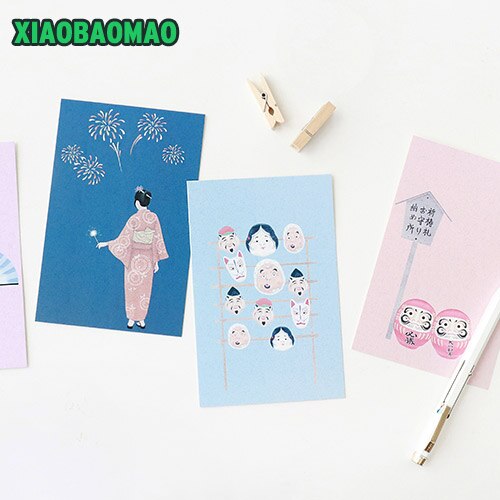 30 pcs / lot Japanese style postcard cute cartoon greeting card christmas & birthday card message cards
