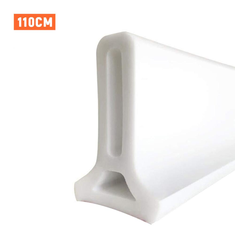 Kitchen Water Stopper Threshold Strip Bathroom Supplies Dam Practical Collapsible Rubber Blocker Shower Barrier Flood Home Floor: 110cm