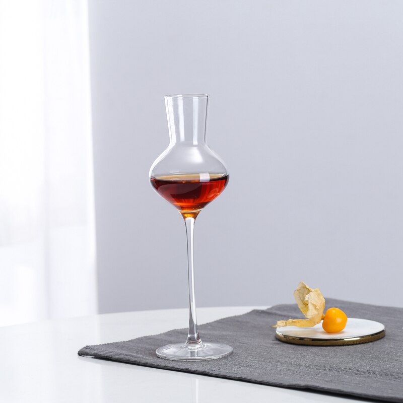 Verre à liqueur tulipe 150ml | Coupe à odeur de whisky, verre d'essai, verre à vin étranger haut pied, verre à spiritueux, verre glace