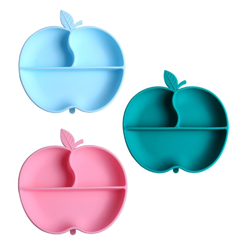 Antislip siliconen zuignap verdeeld bord training eten kom placemat