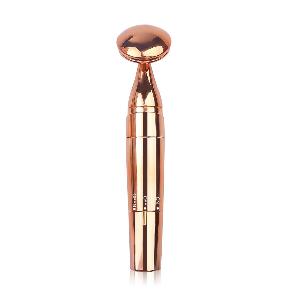 Roller Vibrating Facial Massager Slimming Facial Skin Beauty Bar Pulse Firming Face Massage Lift Tightening Wrinkle Bar: gold