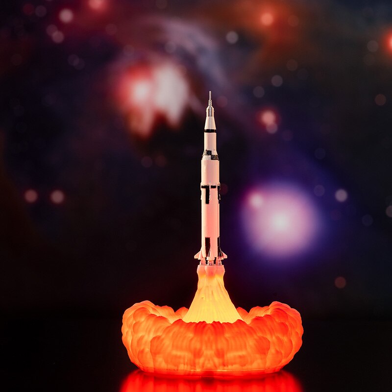 Space Shuttle Moon-Shaped LED Lights, 3D Printed Toys For Aerospace Enthusiasts, Decorative Lighting , Features In: Type - J