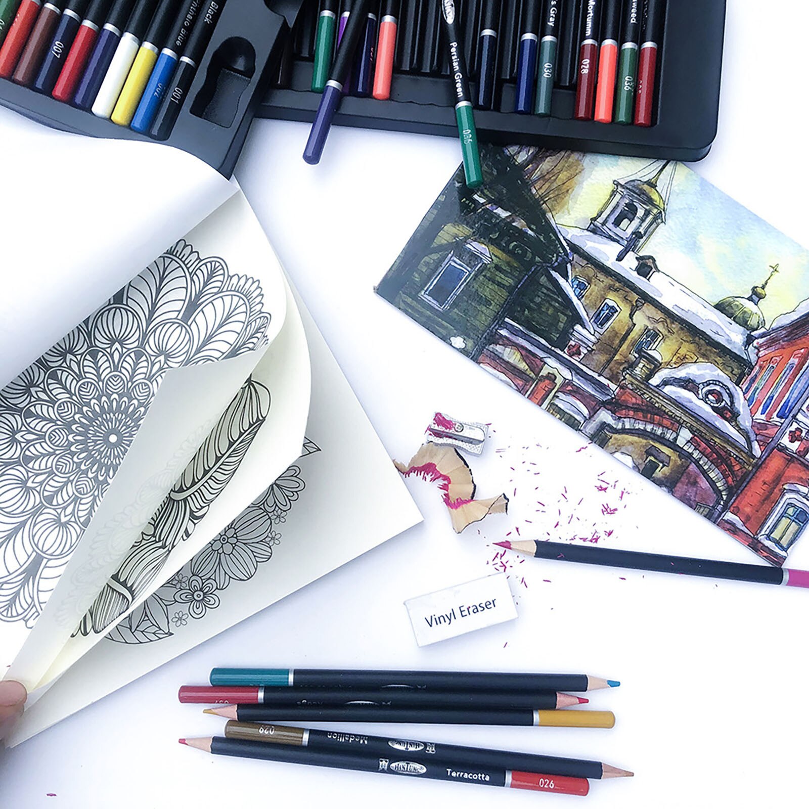 75pc Children's Pencil Art Painting Set Kit Children Beginner Birthday Handmade Pencil Sketch Kit Stationery