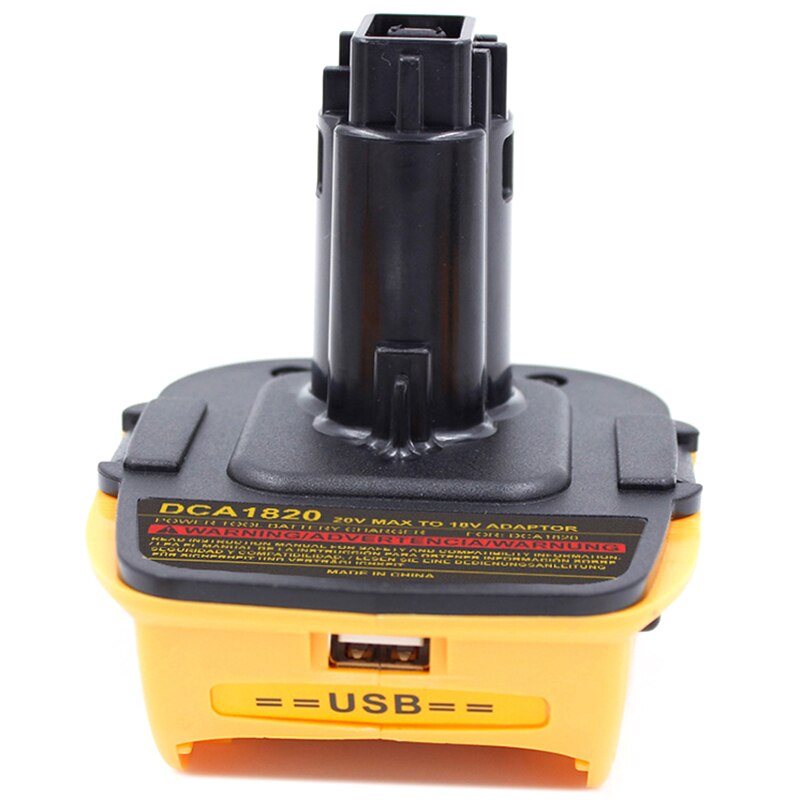 til dca 1820 18v usb-adapter arbeid med dewalt max xr dcb 200 dcb 201 dcb 203 dcb 203bt dcb 204 dcb 205 dcb 206 kompakte batterier