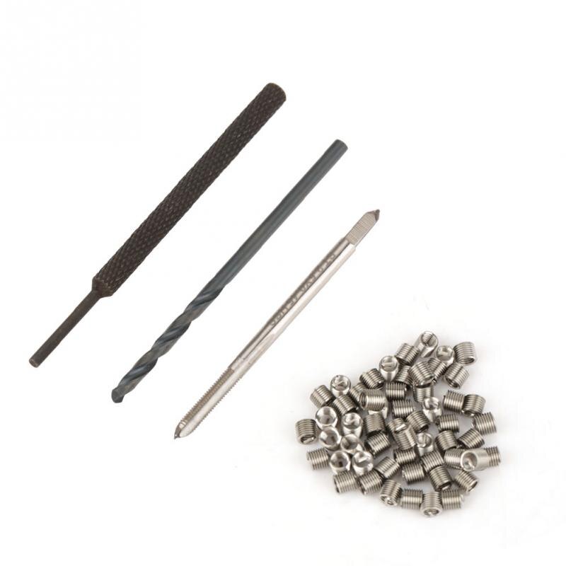 50Pcs Thread Repair Insert Stainless Steel Coiled Wire Helical Screw Threaded Inserts Kit M2.5 x 2D Fasteners parafuso