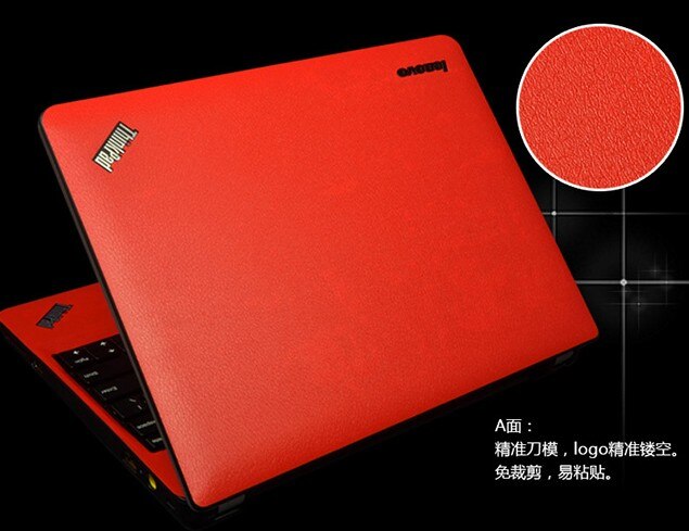 Laptop Carbon fiber Vinyl Skin Sticker Cover For Lenovo ThinkPad X1 Yoga 4th Gen release: Red Leather