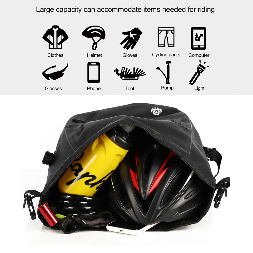 West Fietsen 25L Fiets Kofferbak Tas Waterdichte Mtb Racefiets Fietstassen Grote Capaciteit Schouder Handlebags Fietsen Accessoires