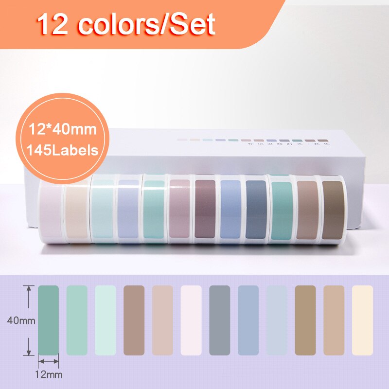 Niimbot D11 Mini Label Printer Paper Label Sticker Waterproof, Oil-proof and Tear-resistant Multi-color Pure Color