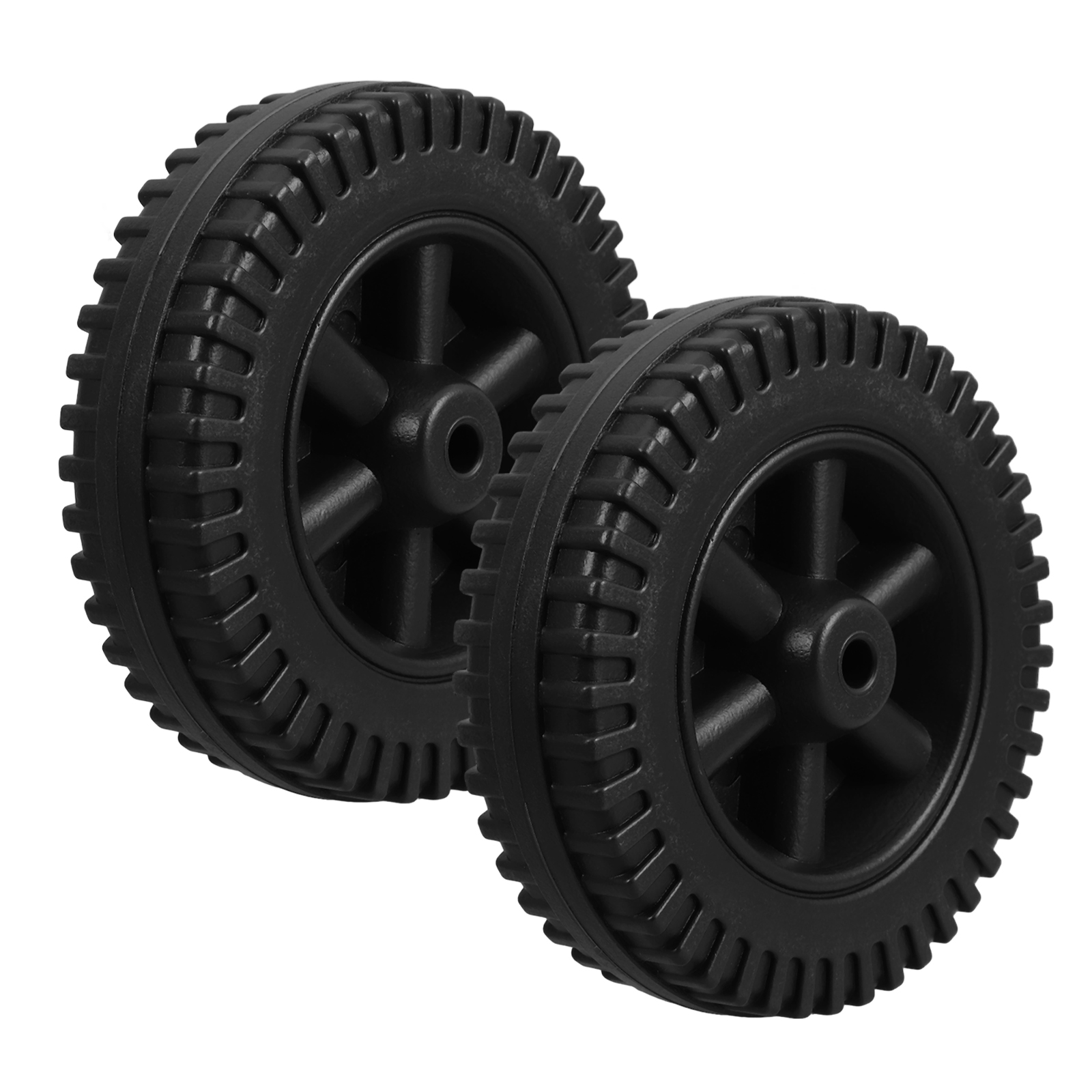 Ruedas para parrilla de barbacoa de alta resistencia, piezas de repuesto de 6 pulgadas para parrillas, refrigeradores y carritos de utilidad, color negro, 2 uds.