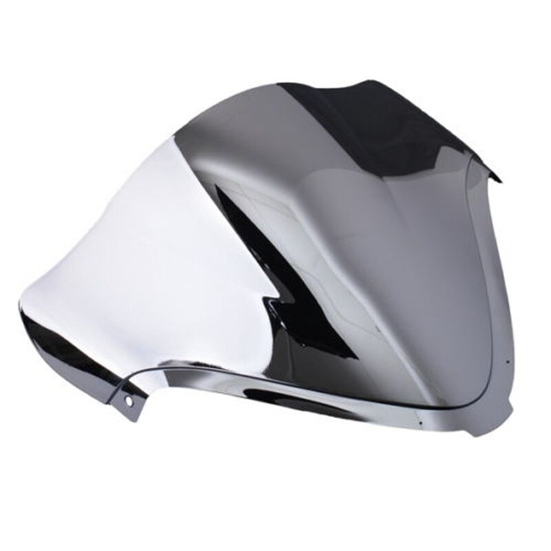 Motocicleta Pára Brisas Duplo Bolha Para SUZUKI Hayabusa GSX1300R GSXR1300 08-17 Preto/Azul/Clear/Chrome: chrome