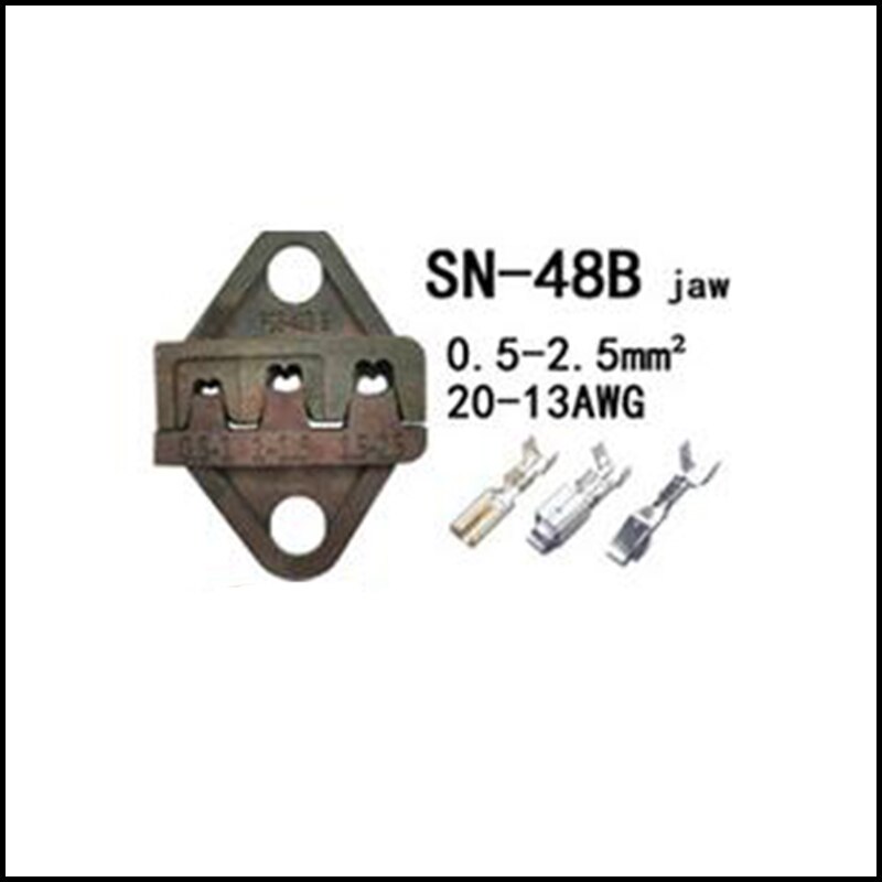 Mâchoire de serrage SN28B/48B/16wf/02WF/2/06WF/HS-10A/40J/10WF terminaux et récepteurs Non isolés: SN-48B jaw