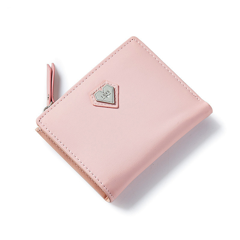 femmes portefeuilles porte-carte d'identité de crédit fermeture éclair monnaie poche dames petits sacs à main femme Mini portefeuille Carteira: Pink