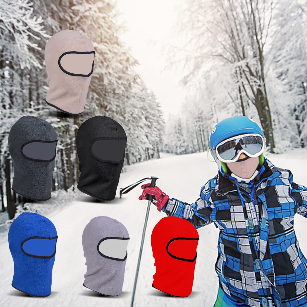 Børn balaclava hætte ski ansigtsmaske hals varmere vinter fleece hat til drenge og piger vinter varm cykel hat med ansigts mundmaske