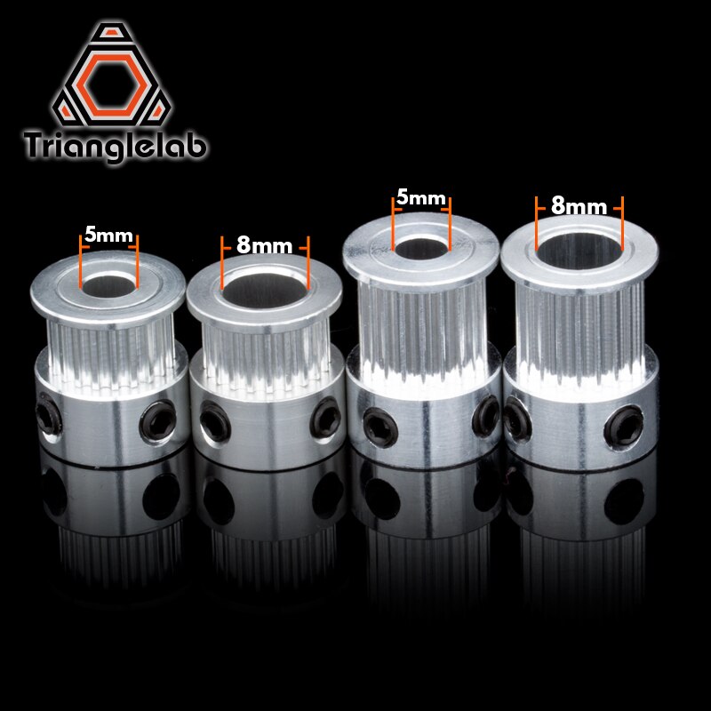 Trianglelab 2GT 20 teeth Aluminum Timing Pulley Belt Pulley GT2 6mm P5MM P8mm for 6mm synchronous belt Gear Wheel Sprocket