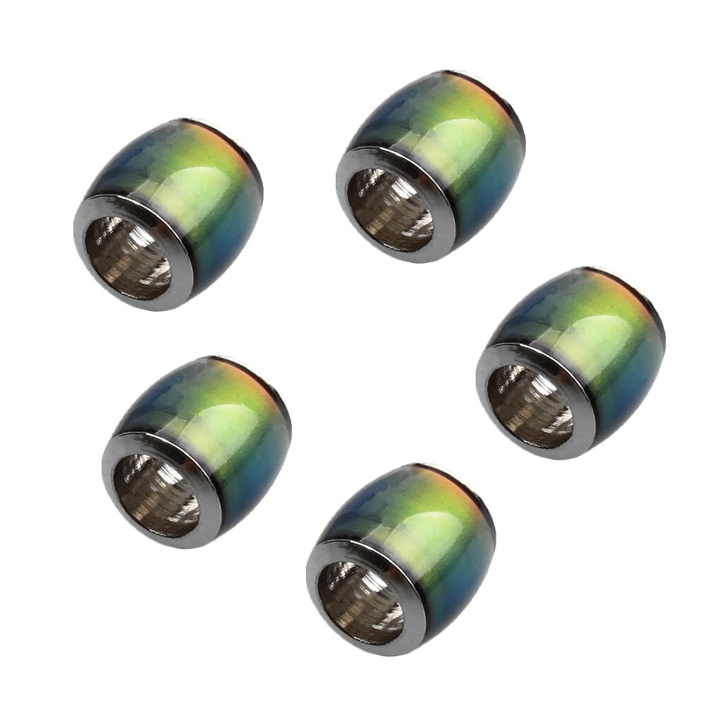 Perles d&#39;humeur thermosensibles, 5 pièces, breloques d&#39;espacement de baril pour collier et Bracelet 7x7mm
