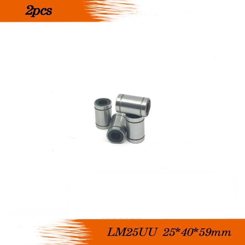 Cojinete lineal de rodamiento lineal para impresora 3D, piezas CNC, 25x40x59mm, 2 unidades, , LM25UU