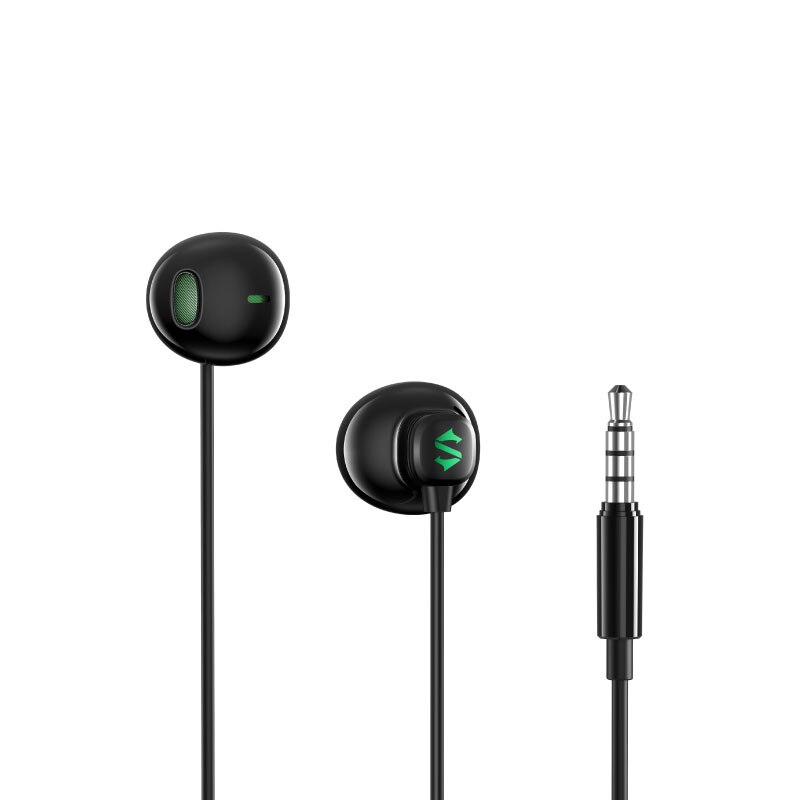 Original xiaomi black shark gaming headphones , 3,5mm half in-ear wired control hi-fi headphones with mic for xiaomi black shark phone