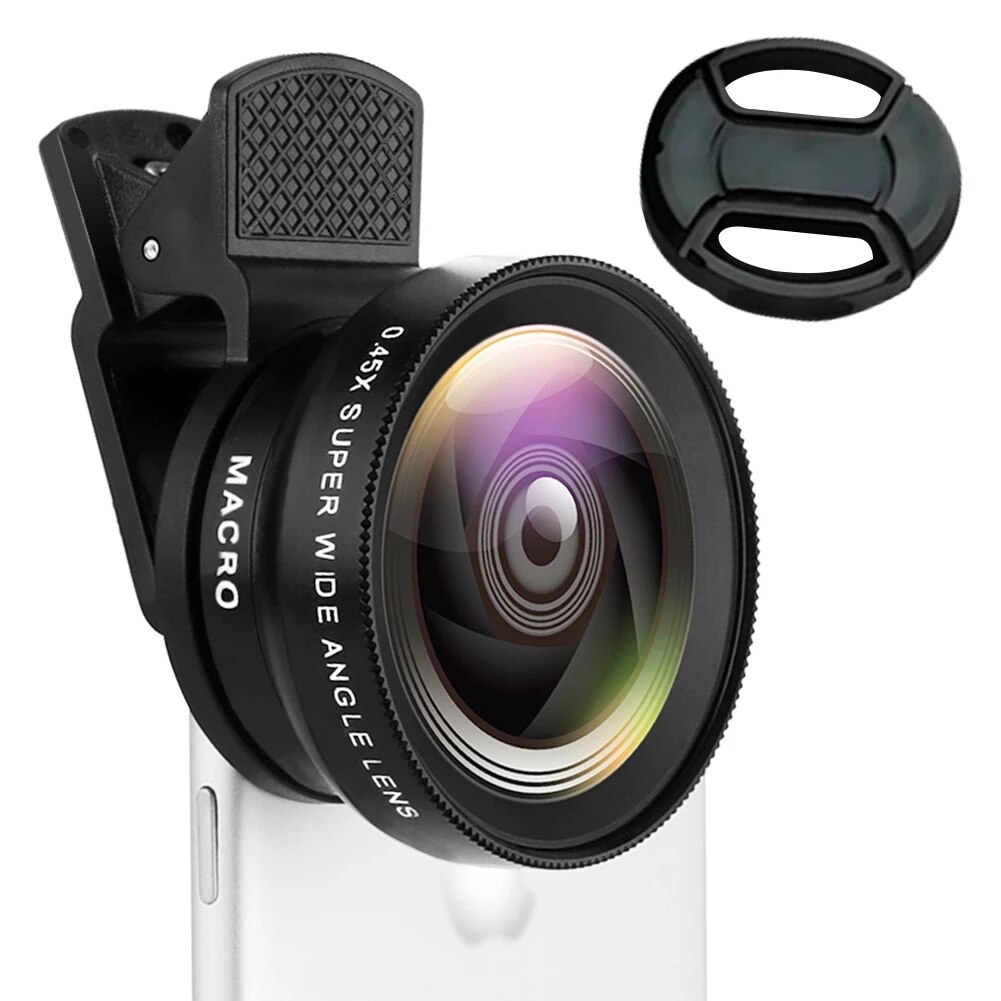 12X Macro Telefoon Lens Hd Camera Lens 0.45X Super Hoek Voor Iphone 13 12 11 Pro Max Samsung Xiaomi Huawei mobiele Telefoon Camera Lens