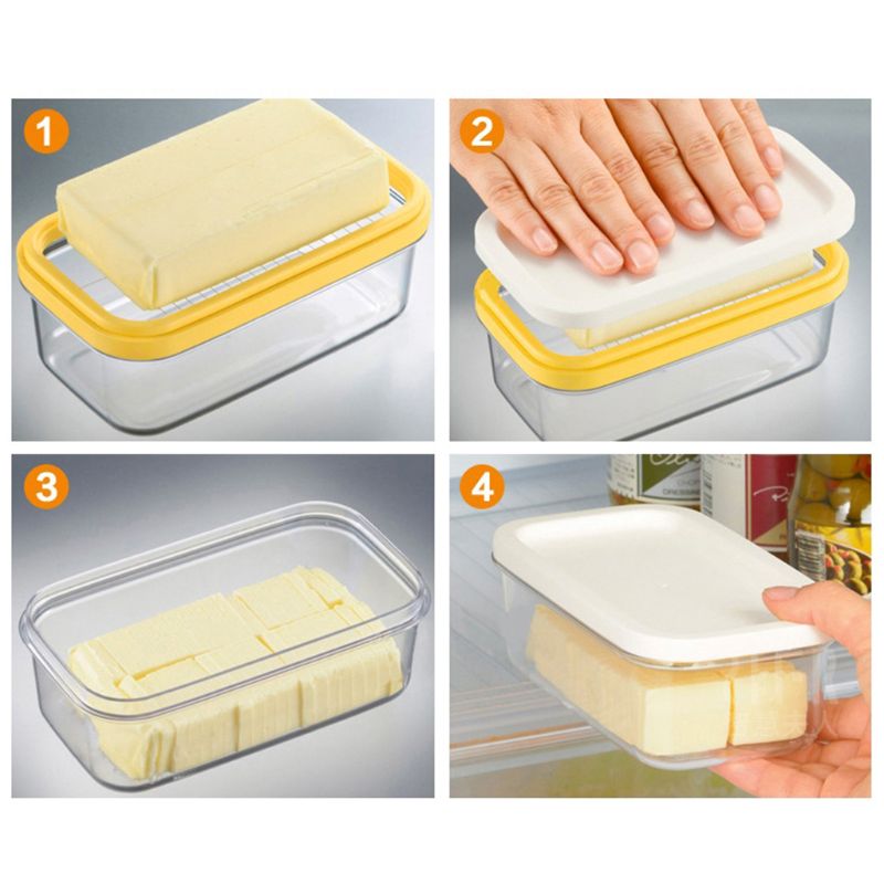 Botersnijder, snijmachine, roestvrijstalen snijmachine, brood, cake, kaas, glazen bewaardoos, multifunctionele keukenaccessoires