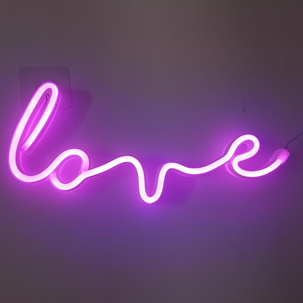 Luzes de néon led de carregamento usb amor decorativo noite luz letras férias amor/520 sinal lâmpada para bar festa em casa: love d