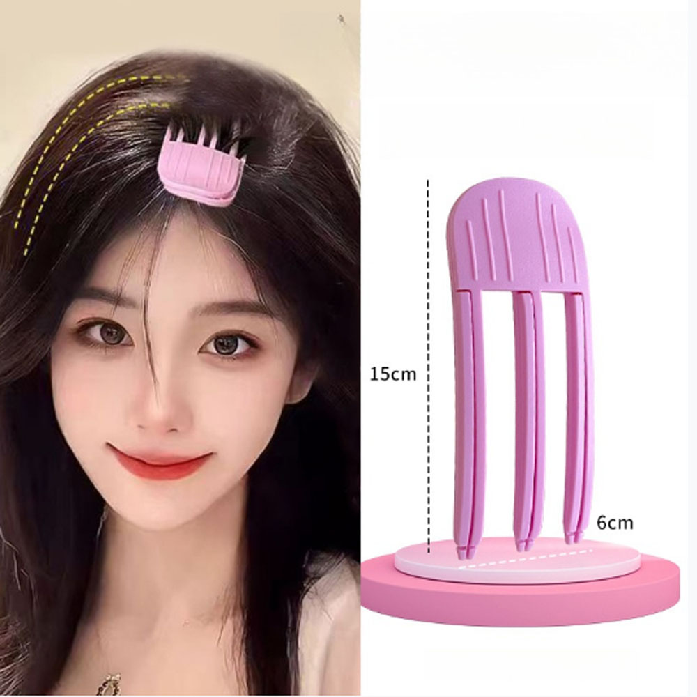 Flauschige Haarnadel Eisstockschießen Pony Clips Haarwurzeln Volumizing Haar Clips Frauen Eisstockschießen Feste bilden Clips Volumen Haar Rolle: Gelb