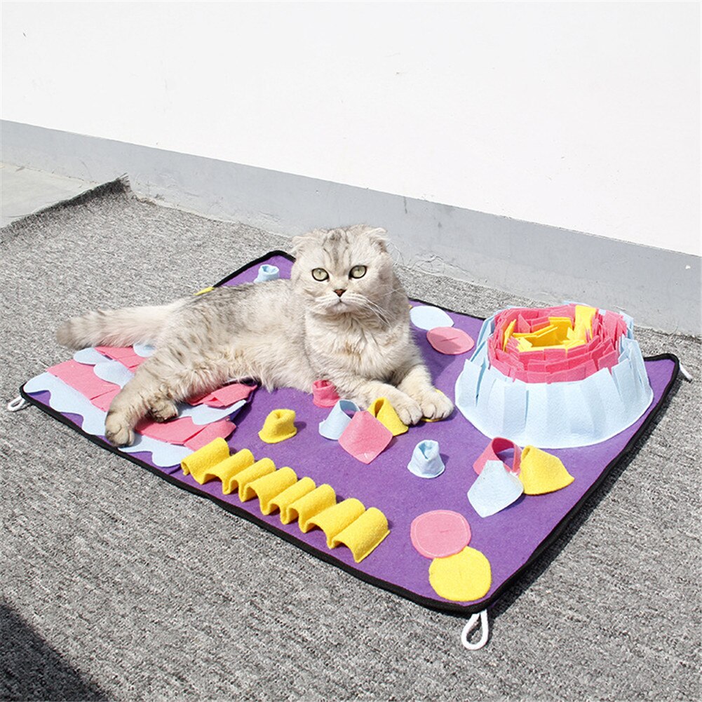 Dog Feeding Mat Training Mat Non-slip Foraging Skills Energy Pressure Release Training Smell Machine Washable Work Blanket