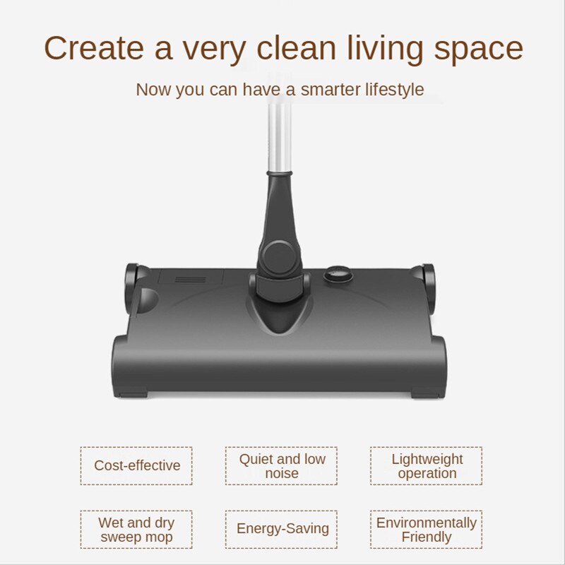 Floor Mop Electric Sweeper Cordless Smart Mops With Spin Vacuum Cleaner Broom Electric Cleaning Mop 3 In 1