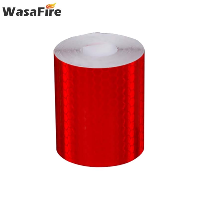 100*5cm Reflective Bicycle Sticker Cycling Wheel Spokes Adhesive Tape Decals Night Safety Warning Stickers Bike Accessories: Red