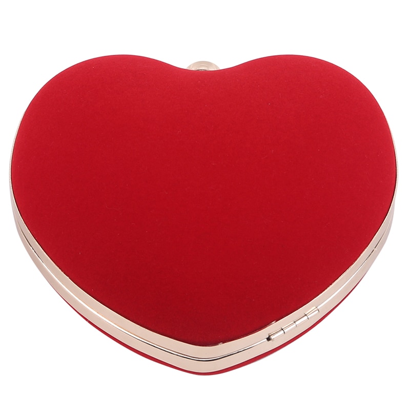 Hartvormige diamanten dames avondtassen ketting schoudertas clutches avondtassen voor feest bruiloft